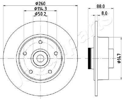 DP0713 JAPANPARTS Тормозной диск