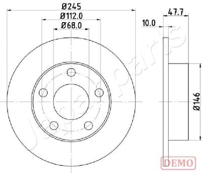 DP0905C JAPANPARTS Тормозной диск