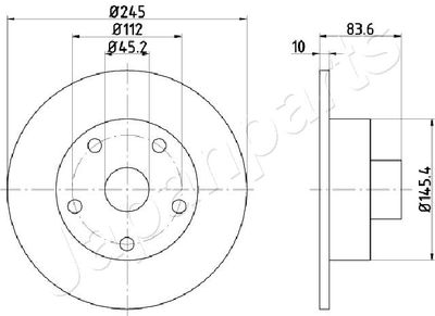 DP0906 JAPANPARTS Тормозной диск