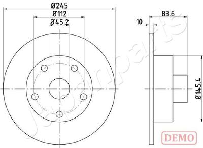 DP0906C JAPANPARTS Тормозной диск