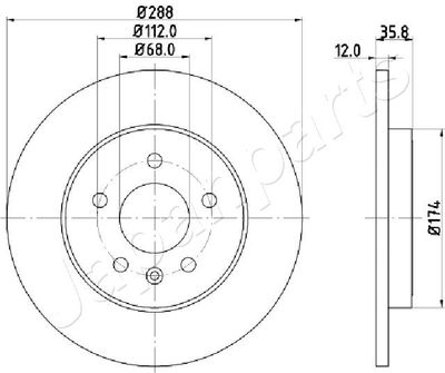 DP0908 JAPANPARTS Тормозной диск