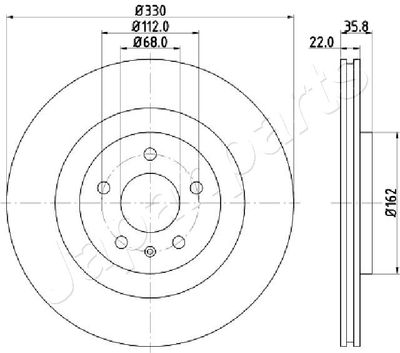 DP0911 JAPANPARTS Тормозной диск