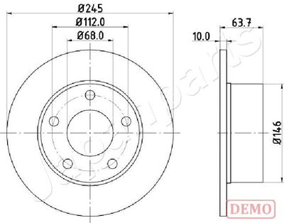 DP0912C JAPANPARTS Тормозной диск