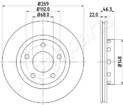 DP0913 JAPANPARTS Тормозной диск