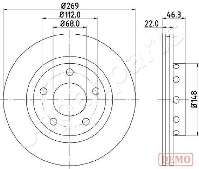 DP0913C JAPANPARTS Тормозной диск