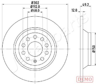 DP0915C JAPANPARTS Тормозной диск