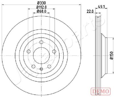 DP0916C JAPANPARTS Тормозной диск