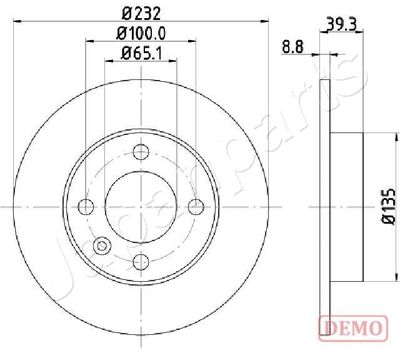 DP0921C JAPANPARTS Тормозной диск