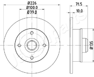 DP0922 JAPANPARTS Тормозной диск