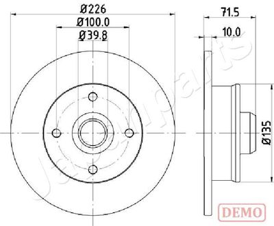 DP0922C JAPANPARTS Тормозной диск