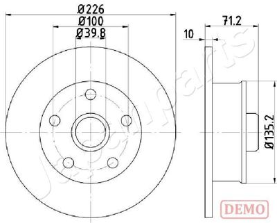 DP0923C JAPANPARTS Тормозной диск