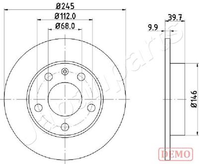 DP0929C JAPANPARTS Тормозной диск