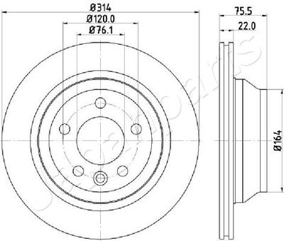 DP0934C JAPANPARTS Тормозной диск