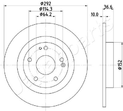 DP427 JAPANPARTS Тормозной диск