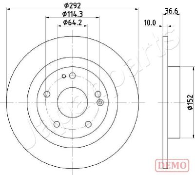 DP427C JAPANPARTS Тормозной диск