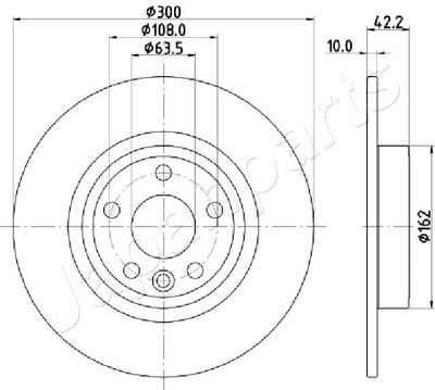 DPL10 JAPANPARTS Тормозной диск