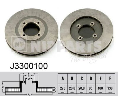 J3300100 NIPPARTS Тормозной диск