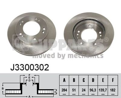 J3300302 NIPPARTS Тормозной диск