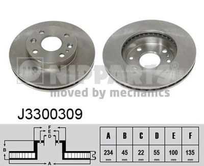 J3300309 NIPPARTS Тормозной диск