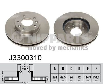 J3300310 NIPPARTS Тормозной диск