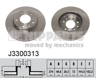 J3300313 NIPPARTS Тормозной диск