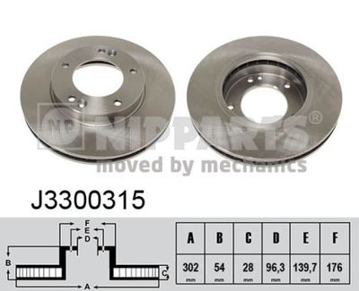 J3300315 NIPPARTS Тормозной диск