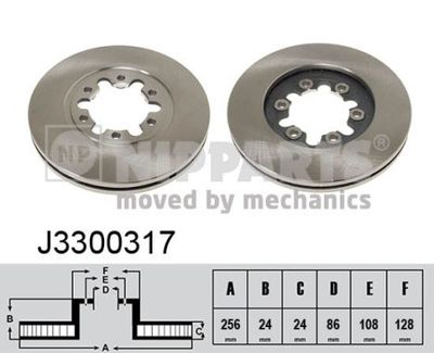 J3300317 NIPPARTS Тормозной диск