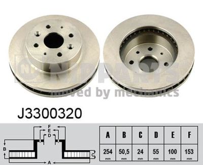 J3300320 NIPPARTS Тормозной диск