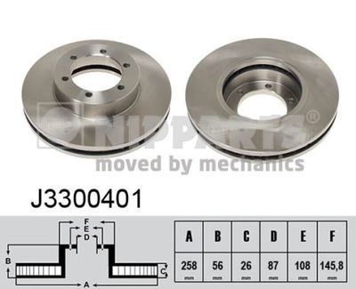 J3300401 NIPPARTS Тормозной диск