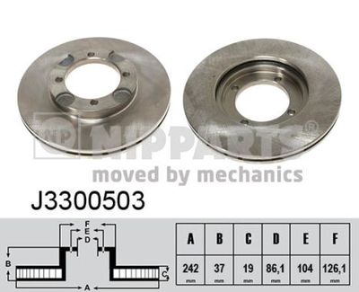 J3300503 NIPPARTS Тормозной диск