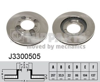 J3300505 NIPPARTS Тормозной диск