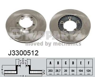 J3300512 NIPPARTS Тормозной диск