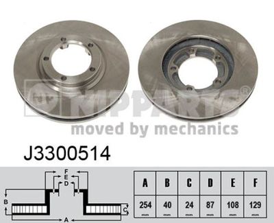 J3300514 NIPPARTS Тормозной диск