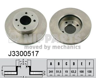 J3300517 NIPPARTS Тормозной диск