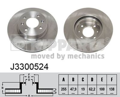 J3300524 NIPPARTS Тормозной диск