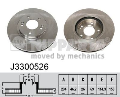 J3300526 NIPPARTS Тормозной диск