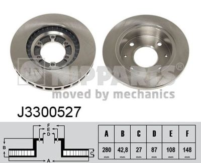 J3300527 NIPPARTS Тормозной диск