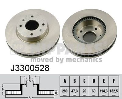 J3300528 NIPPARTS Тормозной диск