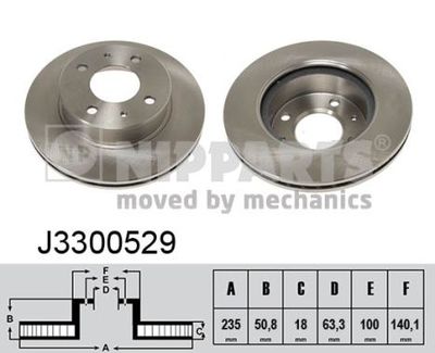 J3300529 NIPPARTS Тормозной диск