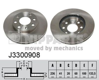 J3300908 NIPPARTS Тормозной диск