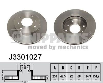 J3301027 NIPPARTS Тормозной диск