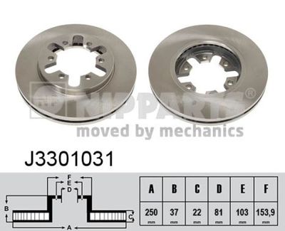 J3301031 NIPPARTS Тормозной диск