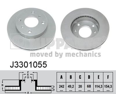 J3301055 NIPPARTS Тормозной диск