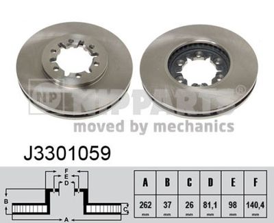 J3301059 NIPPARTS Тормозной диск