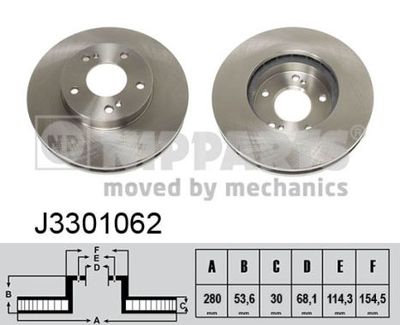 J3301062 NIPPARTS Тормозной диск