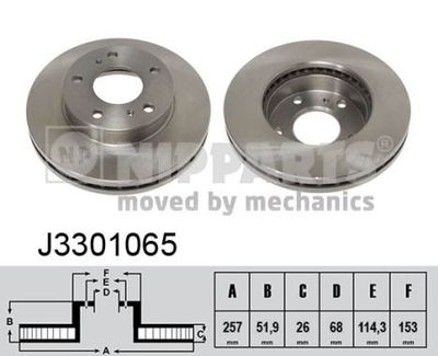 J3301065 NIPPARTS Тормозной диск