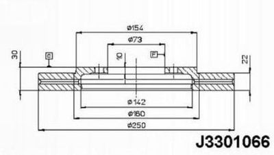 J3301066 NIPPARTS Тормозной диск