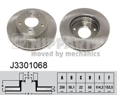 J3301068 NIPPARTS Тормозной диск