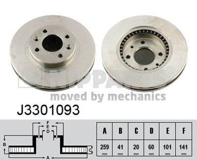 J3301093 NIPPARTS Тормозной диск