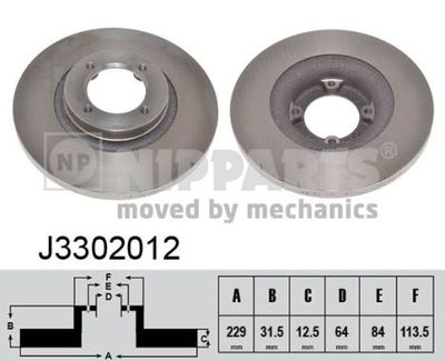 J3302012 NIPPARTS Тормозной диск